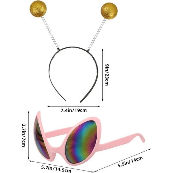 Cosplay Glasses Headband Rainbow Lens Plastic Unisex Costume Accessory main image 7